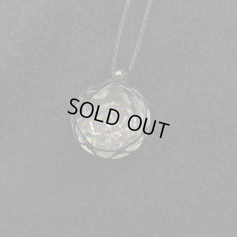 画像1: ☆06/05UP☆マクラメデザイン：ヘキサゴン6角形アイリスクォーツ：特注カット:虹と六角形の世界：スカイレインボー6 (1)