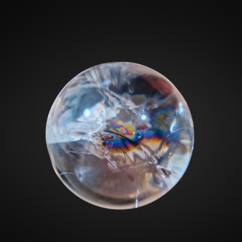 画像2: ☆07/19UP☆天然アイリスクォーツ:虹の屈折の出る奇跡のピース:奇跡の虹入りBIGサイズ: (2)