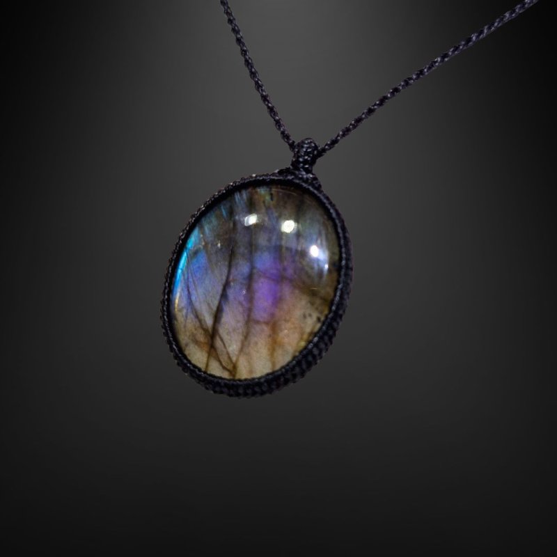 画像3: ☆08/19UP☆【希少石】レインボーラブラドライト:青い光を発する美しいハイクオリティ天然ラブラドライト:彗星の軌道 (Comet's Orbit) (3)