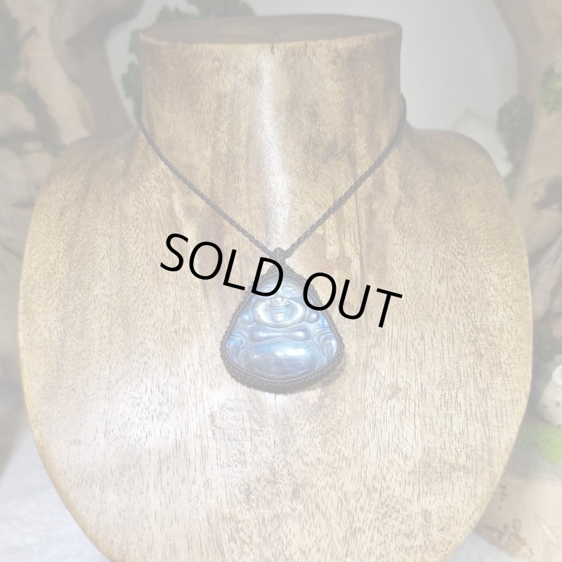 画像4: ☆08/19UP☆ディープブルーラブラドライト：ほていさんカービング彫り物：ほていの声(Voice of hotei)２ (4)