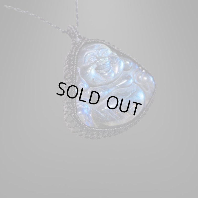 画像3: ☆08/19UP☆ディープブルーラブラドライト：ほていさんカービング彫り物：ほていの声(Voice of hotei)２ (3)