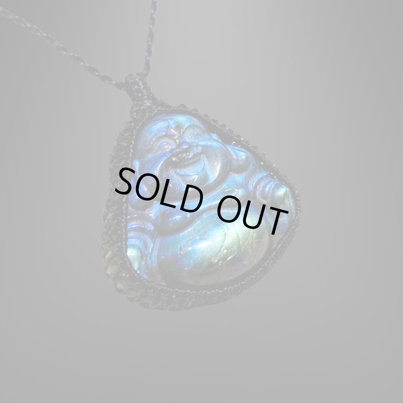 画像3: ☆8/19UP☆ディープブルーラブラドライト:ほていさんカービング彫り物:ほていの声(Voice of hotei)4 (3)