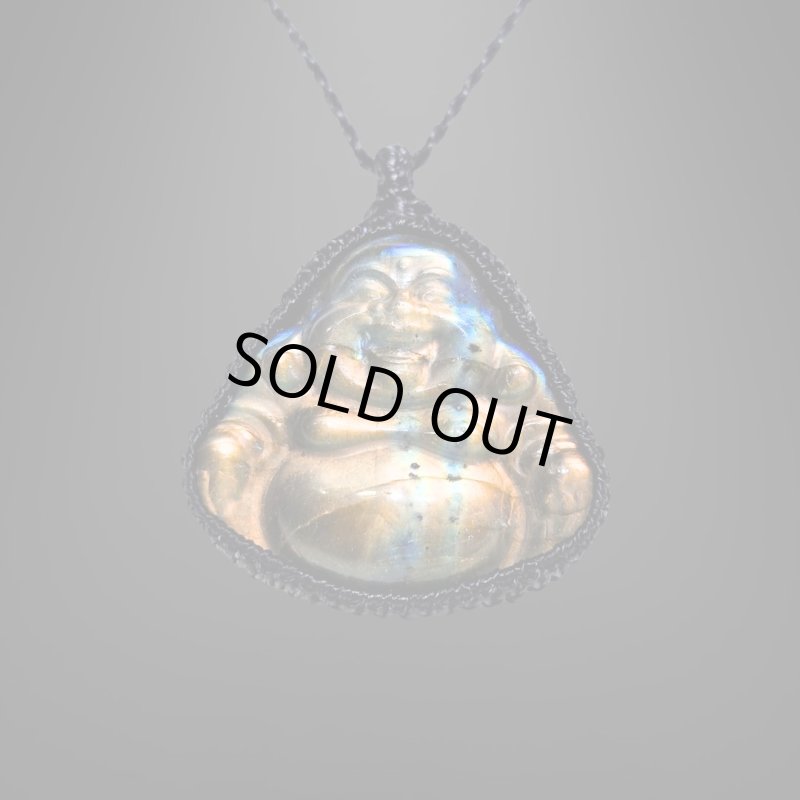 画像1: ☆/8/19UP☆ディープブルーラブラドライト：ほていさんカービング彫り物：ほていの声(Voice of hotei)1 (1)