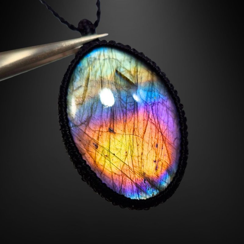 画像4: ☆08/19UP☆【希少石】レインボーラブラドライト：青い光を発する美しいハイクオリティ天然ラブラドライト：天体の調和 (Celestial Harmony) (4)