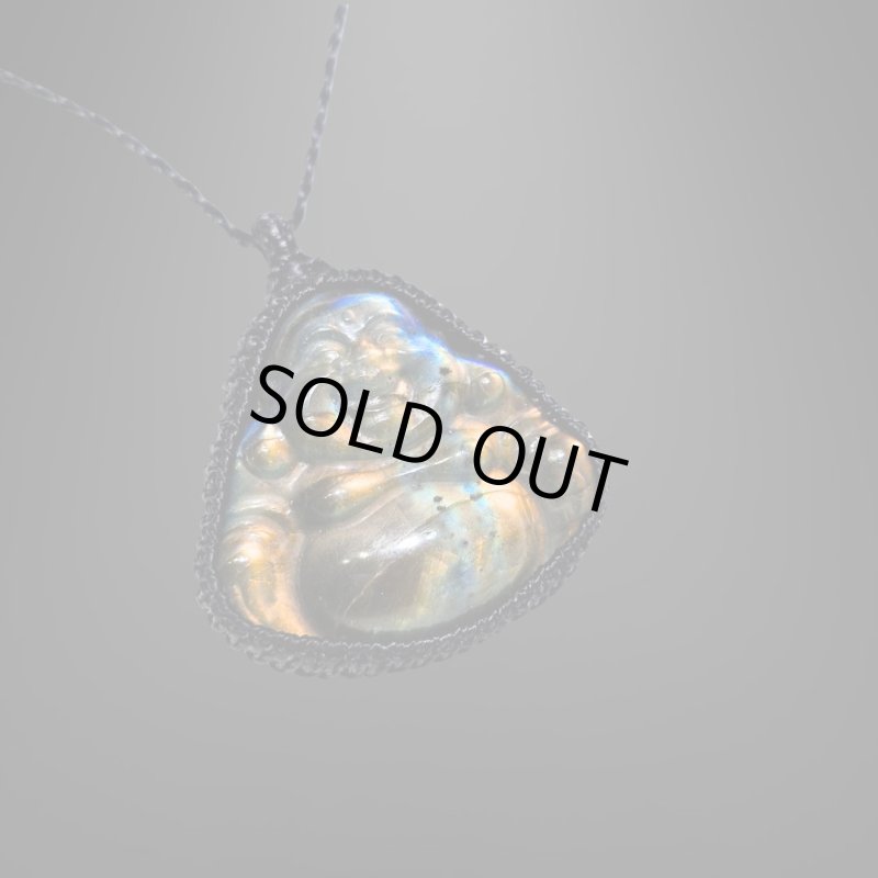 画像3: ☆/8/19UP☆ディープブルーラブラドライト：ほていさんカービング彫り物：ほていの声(Voice of hotei)1 (3)