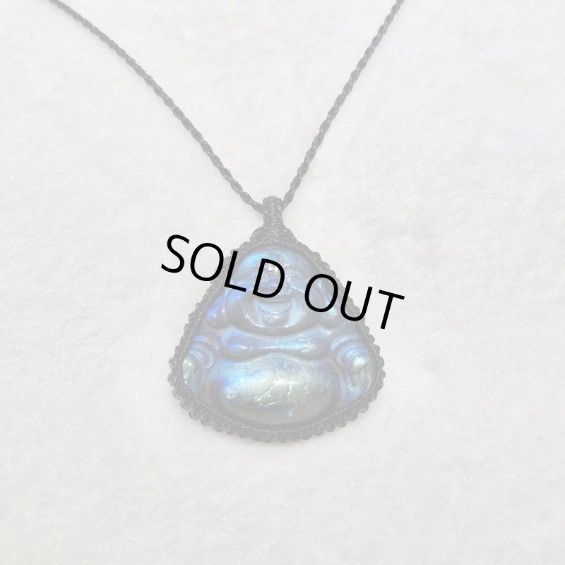 画像4: ☆8/19UP☆ディープブルーラブラドライト:ほていさんカービング彫り物:ほていの声(Voice of hotei)4 (4)