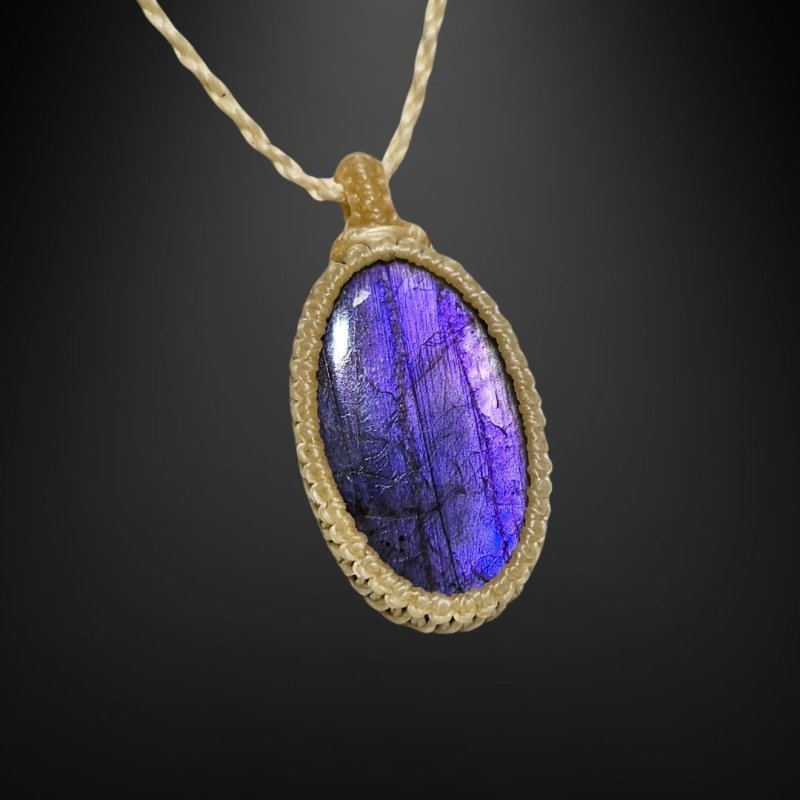 画像2: ☆09/16UP☆レインボーラブラドライト:青い光を発する美しいハイクオリティ天然ラブラドライト:サクレッドジオメトリ (2)