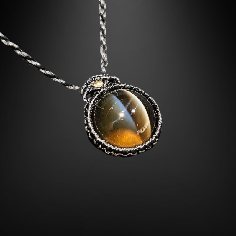 画像2: ☆09/16UP☆スモーキーシトリンキャッツアイ:美しいスターシラー:奇跡の閃光:オクタゴンライト (2)