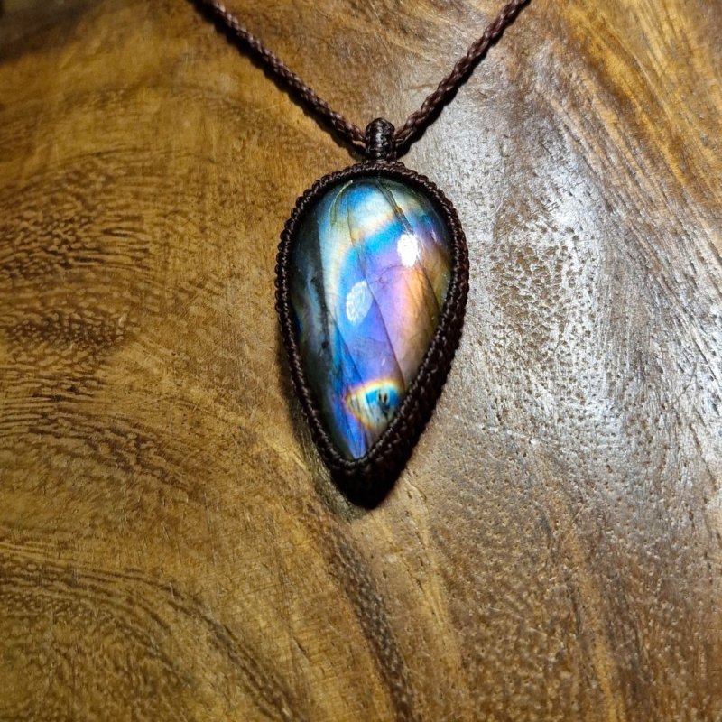 画像4: ☆09/16UP☆レインボーラブラドライト:青い光を発する美しいハイクオリティ天然ラブラドライト:インナーコスモ (4)