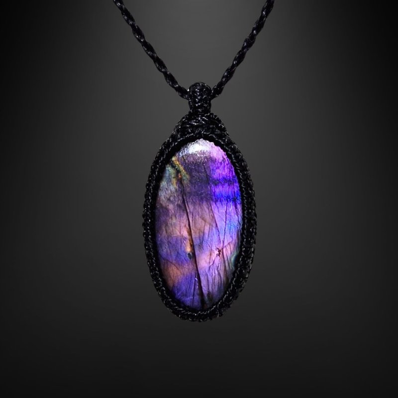 画像2: ☆09/16UP☆レインボーラブラドライト：青い光を発する美しいハイクオリティ天然ラブラドライト：オーバルオーブ (2)