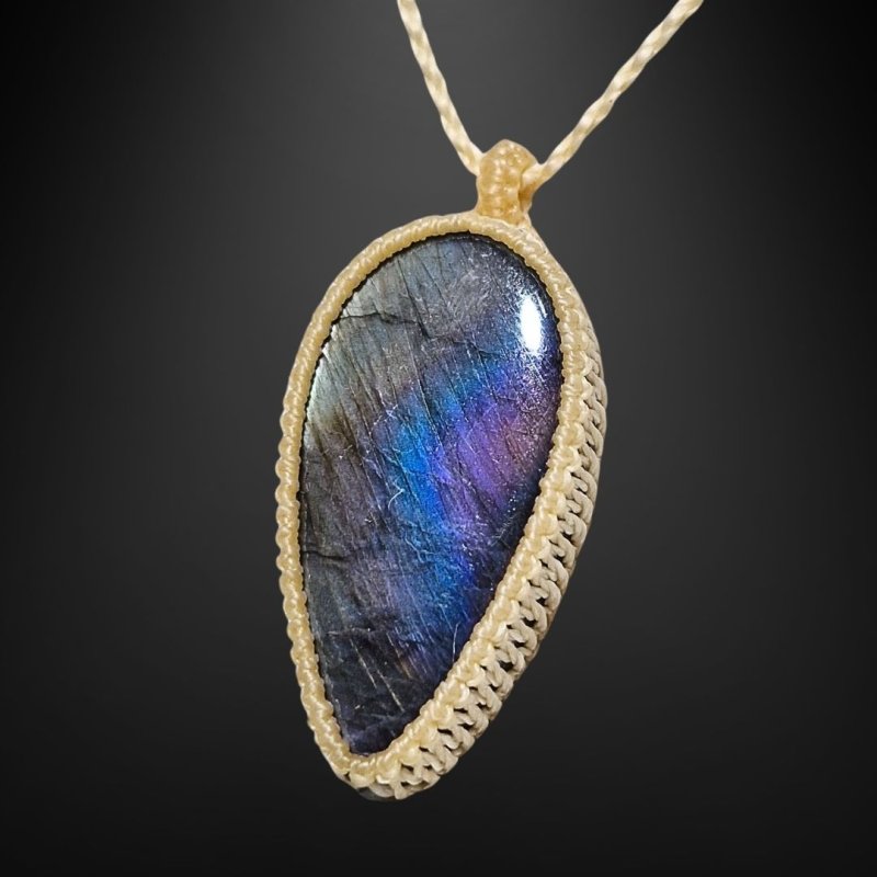 画像3: ☆09/16UP☆レインボーラブラドライト:青い光を発する美しいハイクオリティ天然ラブラドライト:ホロスフィア (3)