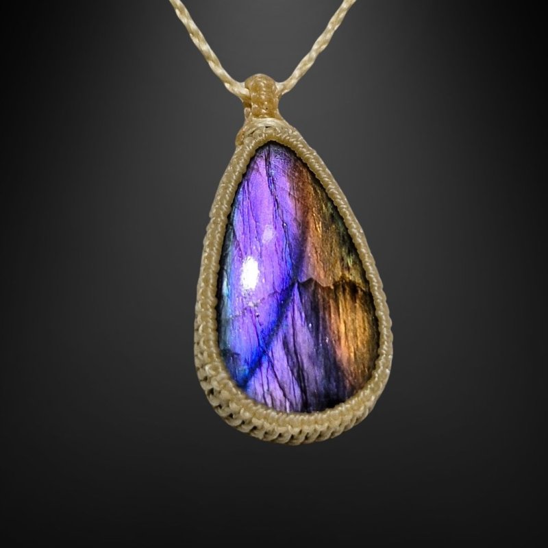 画像3: ☆09/16UP☆レインボーラブラドライト:青い光を発する美しいハイクオリティ天然ラブラドライト:スタープラズマ (3)