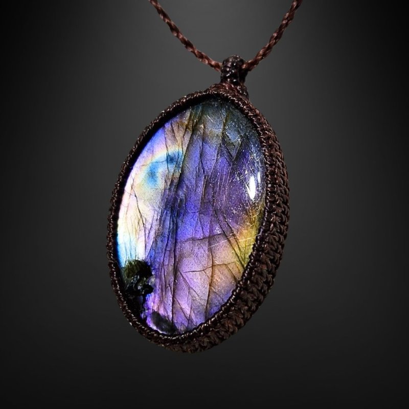 画像2: ☆09/16UP☆レインボーラブラドライト:青い光を発する美しいハイクオリティ天然ラブラドライト:トリニティゲート (2)