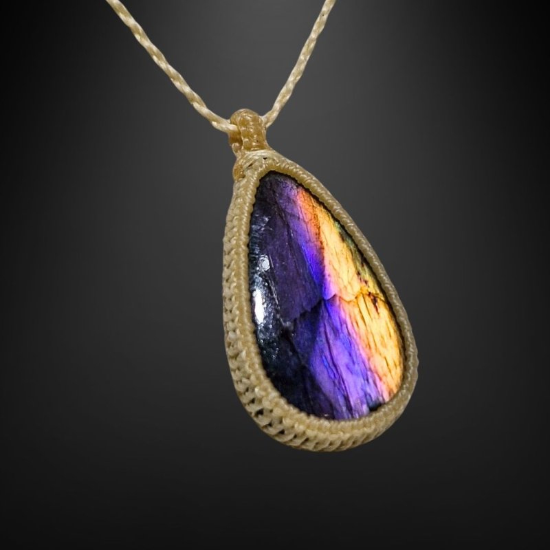 画像2: ☆09/16UP☆レインボーラブラドライト:青い光を発する美しいハイクオリティ天然ラブラドライト:スタープラズマ (2)