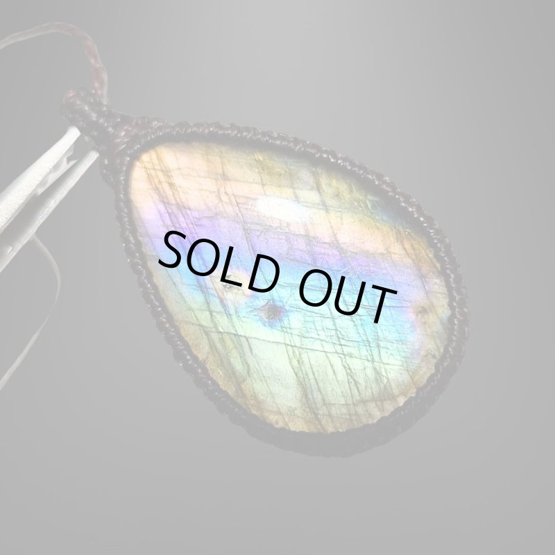 画像1: ☆09/16UP☆レインボーラブラドライト：青い光を発する美しいハイクオリティ天然ラブラドライト：スフィンクスコード (1)