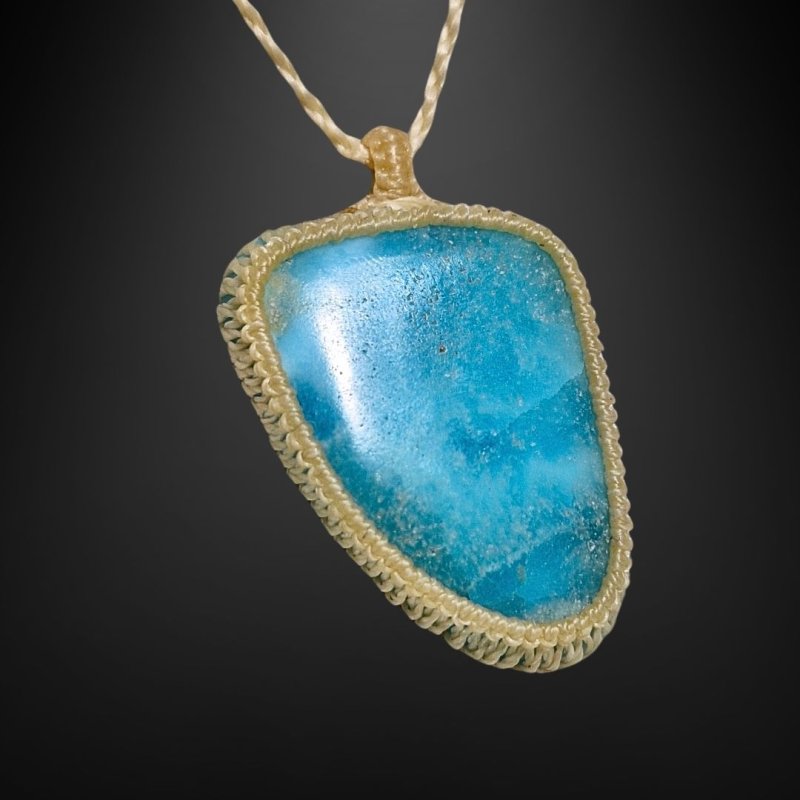 画像3: ☆09/16UP☆Bigサイズアマゾナイト:ふわっときれいなマリンブルー:オーロラブレイス (3)