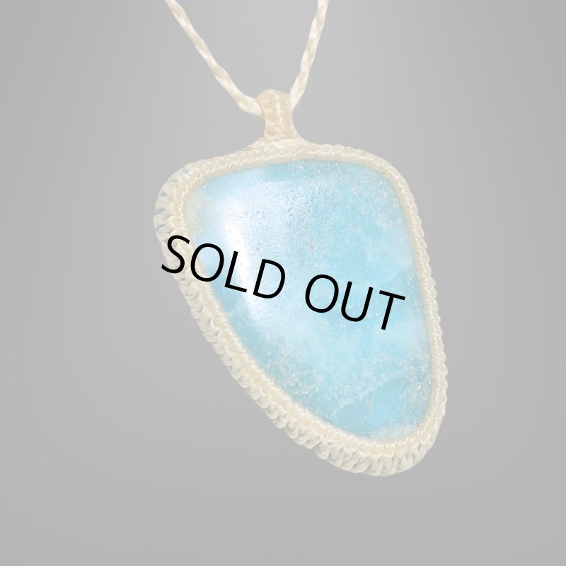 画像3: ☆09/16UP☆Bigサイズアマゾナイト：ふわっときれいなマリンブルー：オーロラブレイス (3)