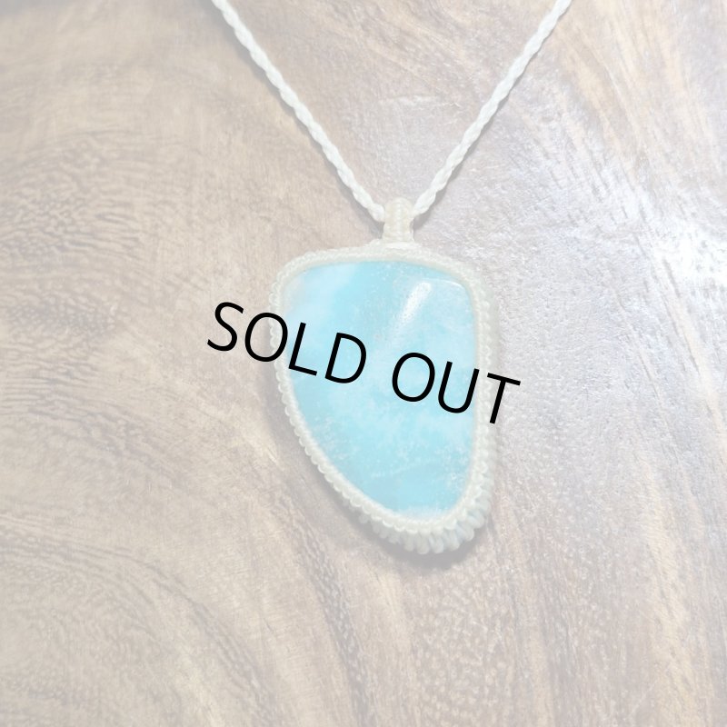 画像4: ☆09/16UP☆Bigサイズアマゾナイト：ふわっときれいなマリンブルー：オーロラブレイス (4)