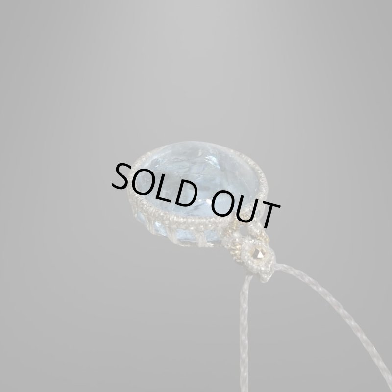 画像3: ☆09/16UP☆アクアマリン:先生作品:水色の宝石:自分にだけ輝く虹:金と銀の編み込みの世界:シリウスリング (3)