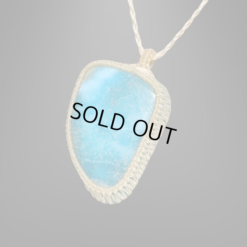 画像2: ☆09/16UP☆Bigサイズアマゾナイト：ふわっときれいなマリンブルー：オーロラブレイス (2)