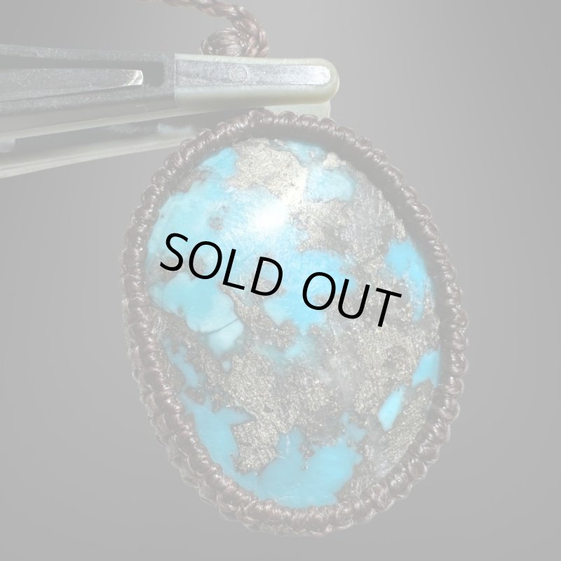 画像2: ☆10/16UP☆ペルシャ産:ハイクオリティターコイズ:パイライトの奇跡:彗星の尾 (2)