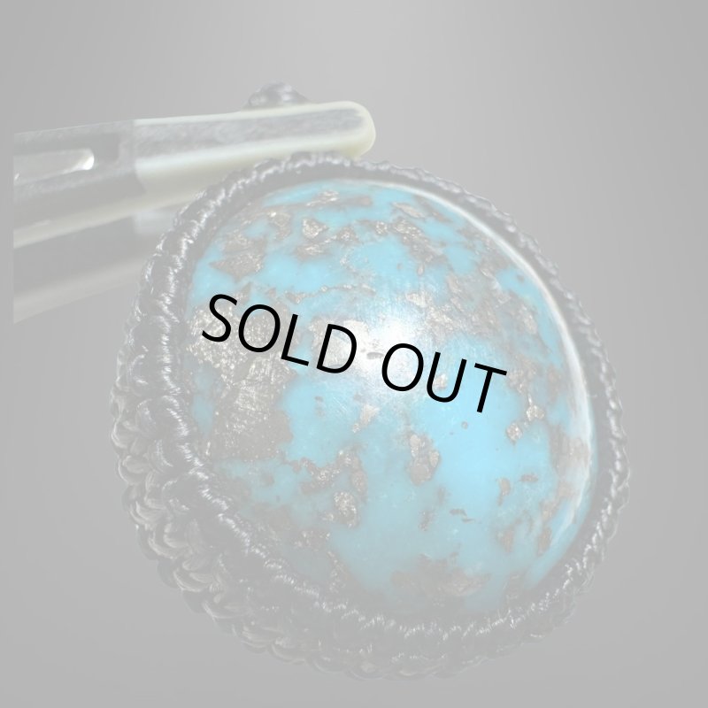 画像2: ☆10/16UP☆ペルシャ産:ハイクオリティターコイズ:パイライトの奇跡:宇宙のさざめき (2)