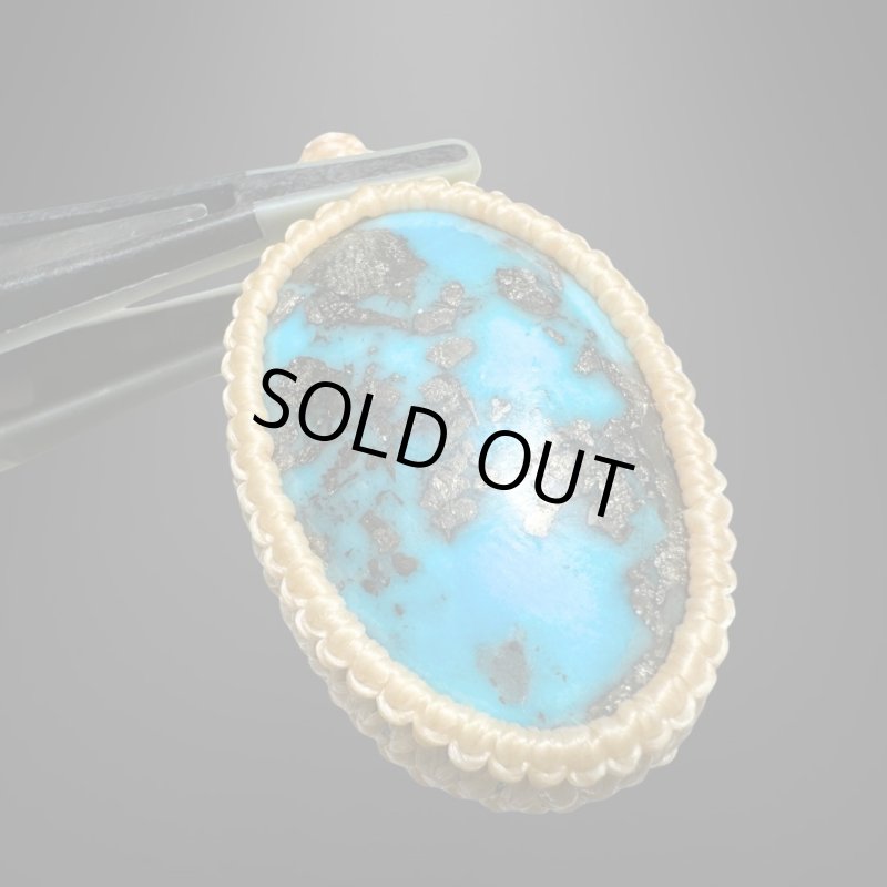 画像2: ☆10/16UP☆ペルシャ産：ハイクオリティターコイズ：パイライトの奇跡：月の影 (2)