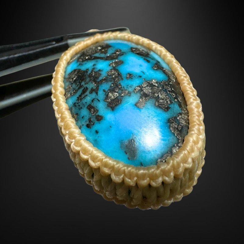 画像3: ☆10/16UP☆ペルシャ産:ハイクオリティターコイズ:パイライトの奇跡:月の影 (3)