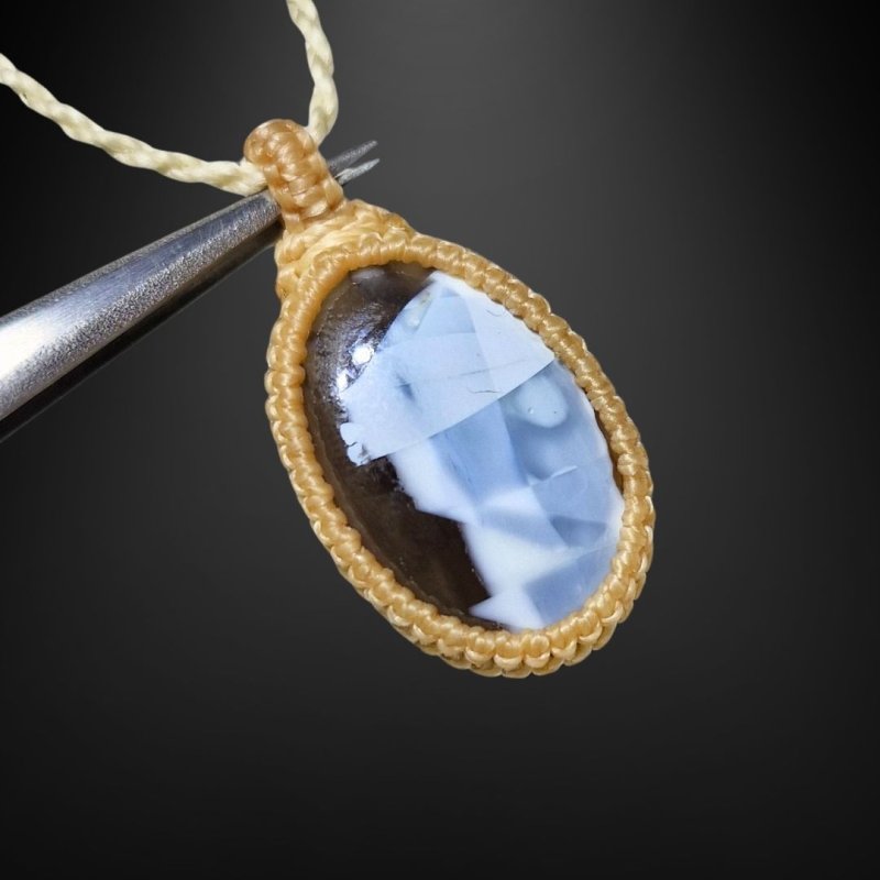 画像2: ☆10/16UP☆ブルーオパール:透明感のあるコモンオパール:いいバイカラー:インフィニティ (2)