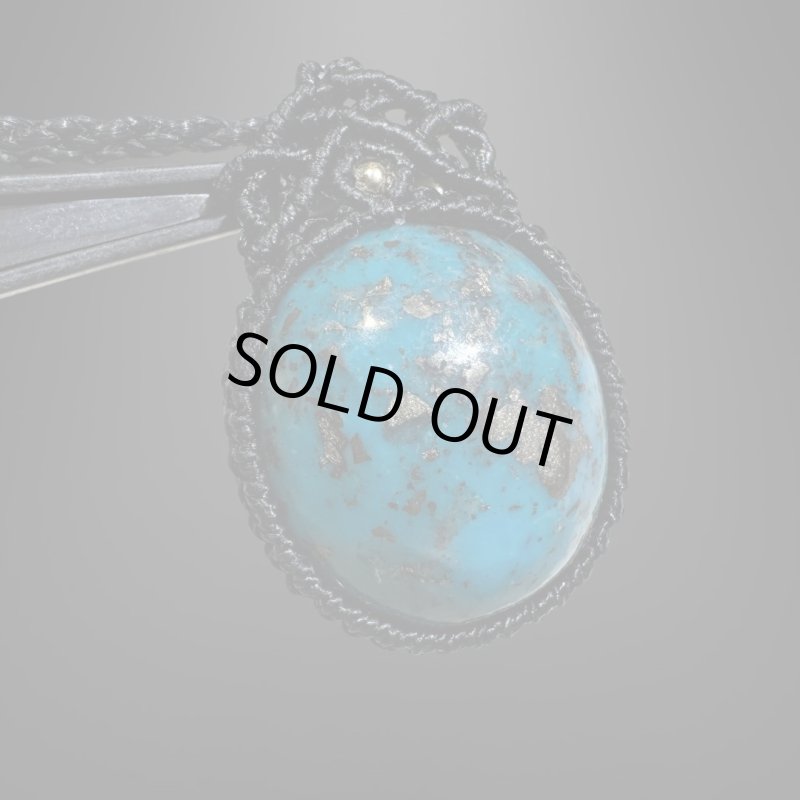 画像2: ☆11/14UP☆ペルシャ産:ハイクオリティターコイズ:パイライトの奇跡:Azure Legacy (2)