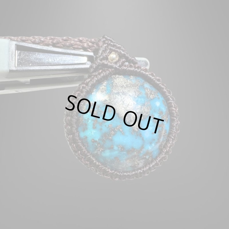 画像2: ☆11/14UP☆ペルシャ産：ハイクオリティターコイズ：パイライトの奇跡：Blue Phoenix (2)