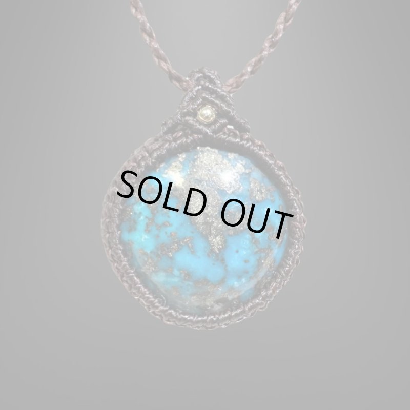 画像1: ☆11/14UP☆ペルシャ産：ハイクオリティターコイズ：パイライトの奇跡：Blue Phoenix (1)