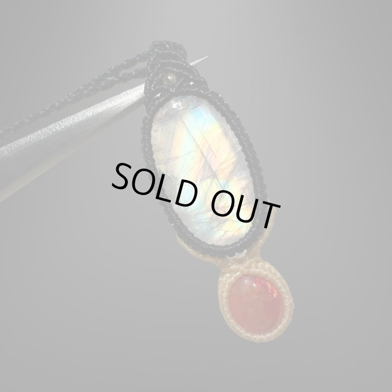 画像3: ☆12/13UP☆ロイヤルレインボームーンストーン×ファイアオパール：虹色がロイヤルな輝き：エターナルグリーム (3)