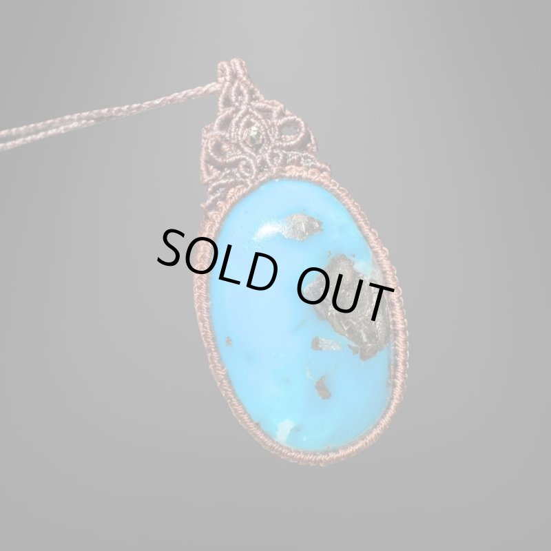 画像3: ☆12/13UP☆ペルシャ産：ハイクオリティターコイズ：パイライトの奇跡：コズミックグロウ (3)