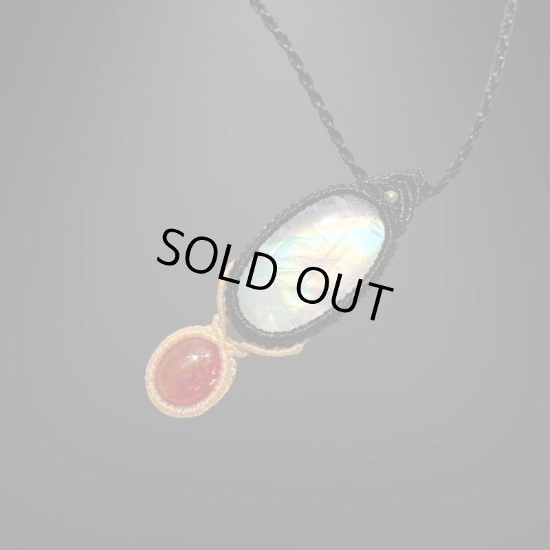 画像2: ☆12/13UP☆ロイヤルレインボームーンストーン×ファイアオパール：虹色がロイヤルな輝き：エターナルグリーム (2)