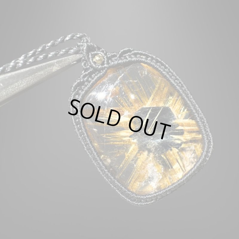 画像3: ☆12/13UP☆：スタールチル：ゴールデンルチルクォーツ：金の天然の柱が石の中に：先生作品：インフィニティスカイ (3)