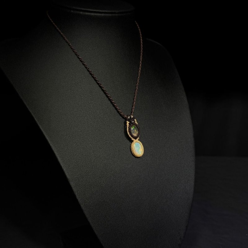 画像5: ☆12/13UP☆ウォーターオパール×オーストラリアオパール:燃えるオパール:透明感ホワイト:セレスティアルハート (5)