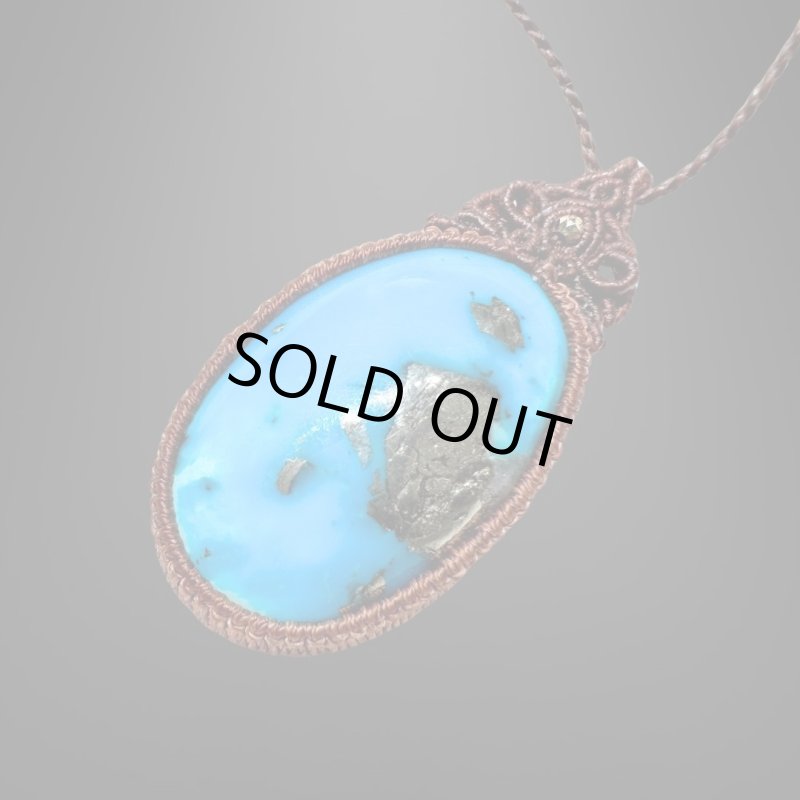 画像2: ☆12/13UP☆ペルシャ産：ハイクオリティターコイズ：パイライトの奇跡：コズミックグロウ (2)