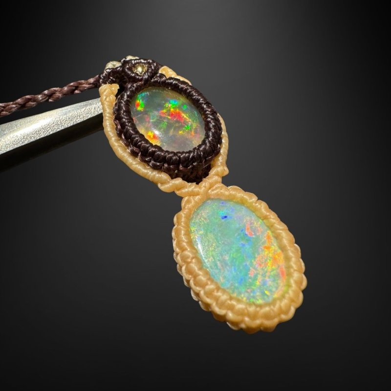 画像3: ☆12/13UP☆ウォーターオパール×オーストラリアオパール:燃えるオパール:透明感ホワイト:セレスティアルハート (3)