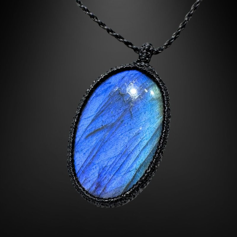 画像2: ☆12/13UP☆ディープブルーラブラドライト：青い光を発する美しいハイクオリティ天然ラブラドライト：ミスティックウェーブ (2)