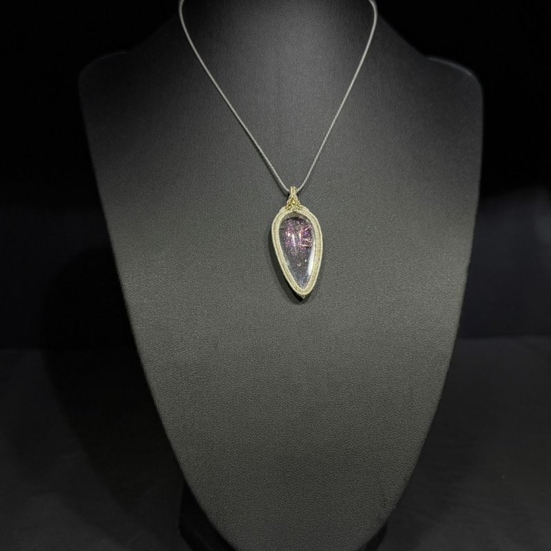 画像4: ☆12/13UP☆大人気近年人気急上昇:ブラジル産:奇跡のピンクシラー:先生作品;正面ギラギラのピンク色:水晶:セイクリッドエンバー (4)