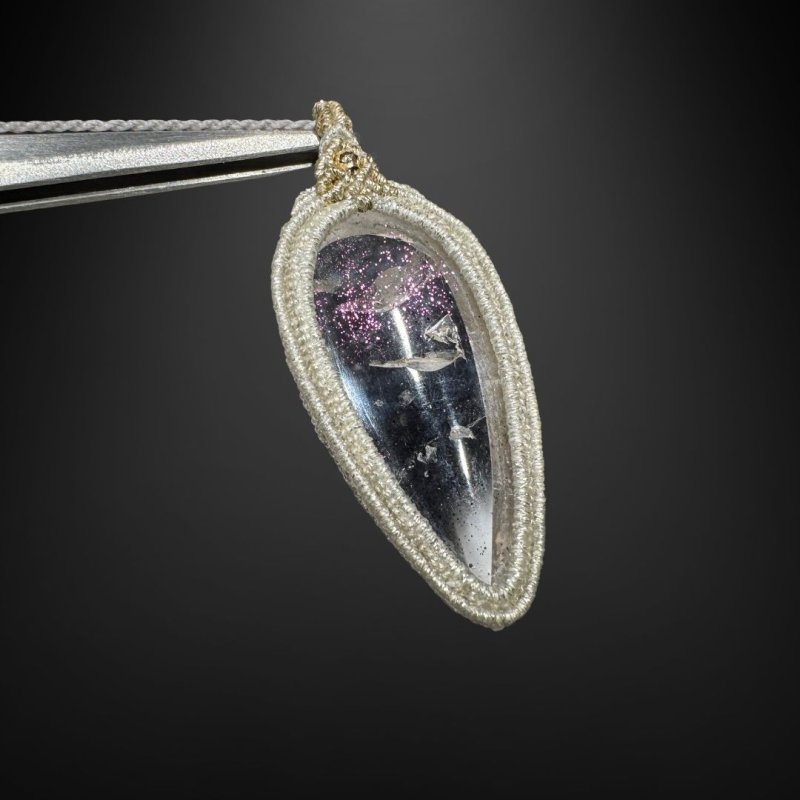 画像2: ☆12/13UP☆大人気近年人気急上昇:ブラジル産:奇跡のピンクシラー:先生作品;正面ギラギラのピンク色:水晶:セイクリッドエンバー (2)