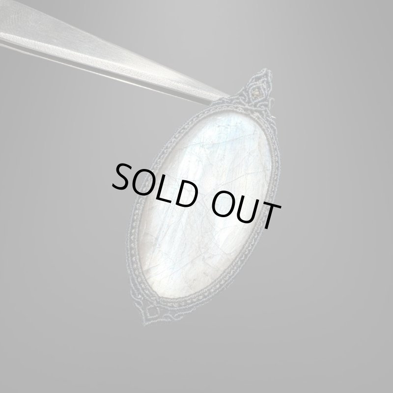 画像3: ☆12/13UP☆ベロモライト:ロシア産ムーンストーン:ロイヤルなシルバーシラー:先生作品:オーシャンリズム (3)