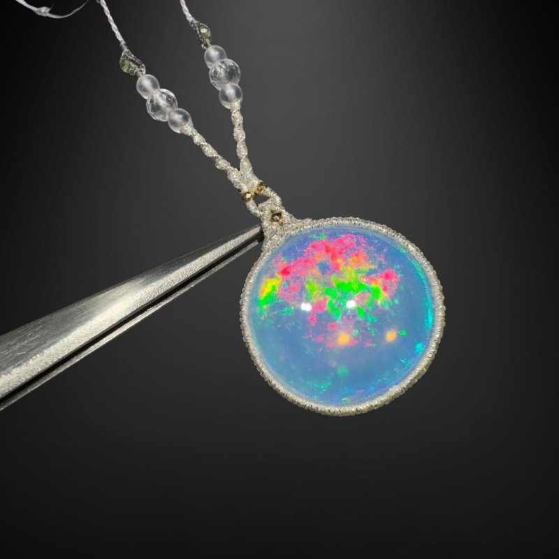 画像2: ☆12/13UP☆エチオピアンオパール:燃えるオパール:透明感ホワイト:ホーリーレイン (2)