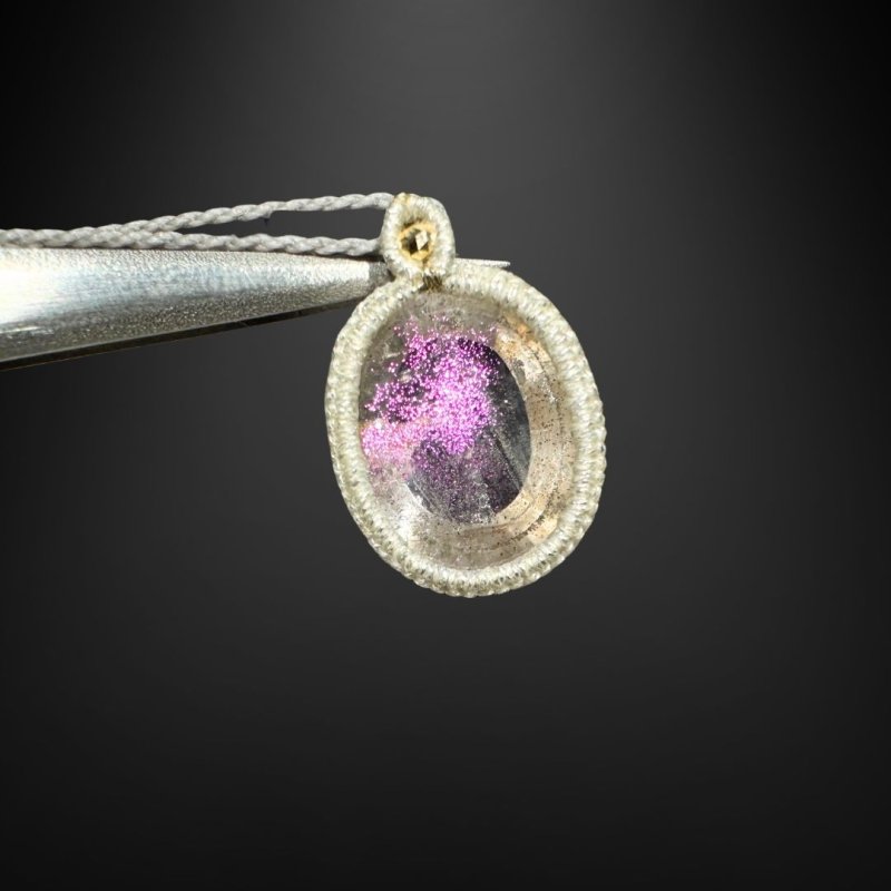 画像2: ☆12/13UP☆大人気近年人気急上昇:ブラジル産:奇跡のピンクシラー:先生作品;正面ギラギラのピンク色:水晶:ハーツライト (2)