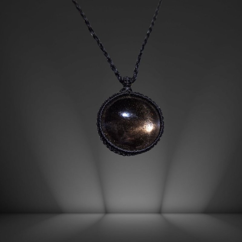 画像3: ☆04/06UP☆ブラックサンストーン：タンザニア産：ここまでギラギラ：ハイクオリティ：太陽の輝きサンストーン：星のオルゴール (3)