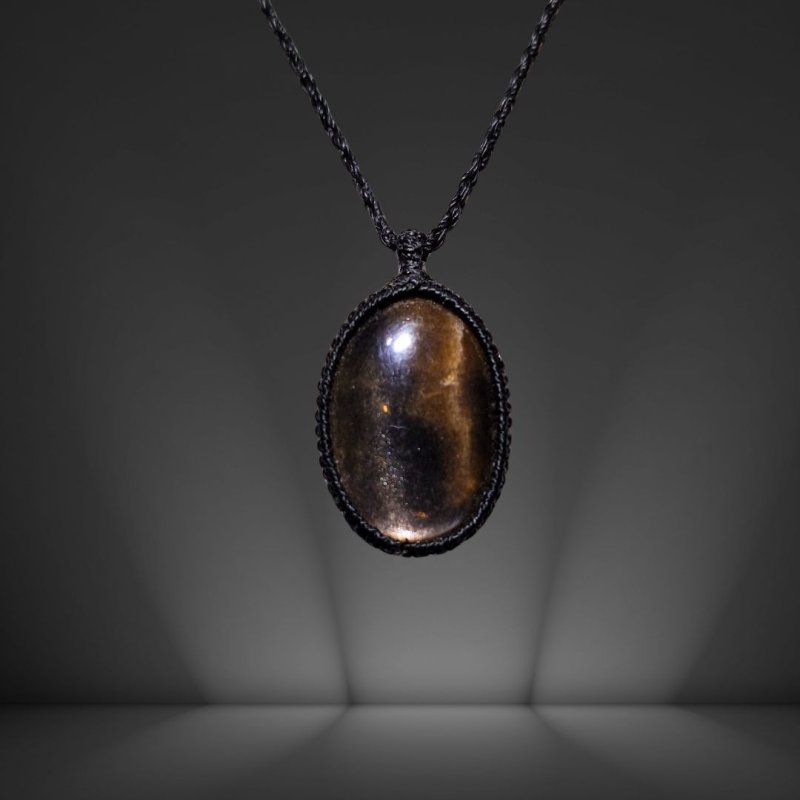 画像3: ☆04/06UP☆【セール35000→15000】ブラックサンストーン:タンザニア産:ここまでギラギラ:ハイクオリティ:太陽の輝きサンストーン:森のことづて (3)