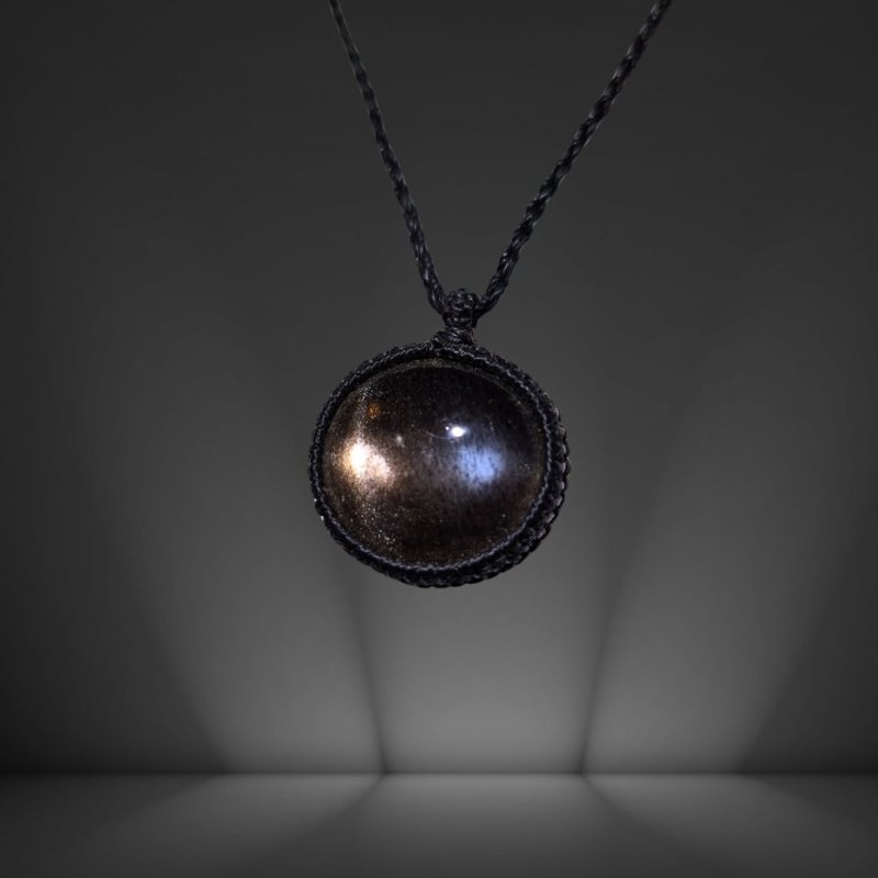 画像2: ☆04/06UP☆ブラックサンストーン：タンザニア産：ここまでギラギラ：ハイクオリティ：太陽の輝きサンストーン：星のオルゴール (2)