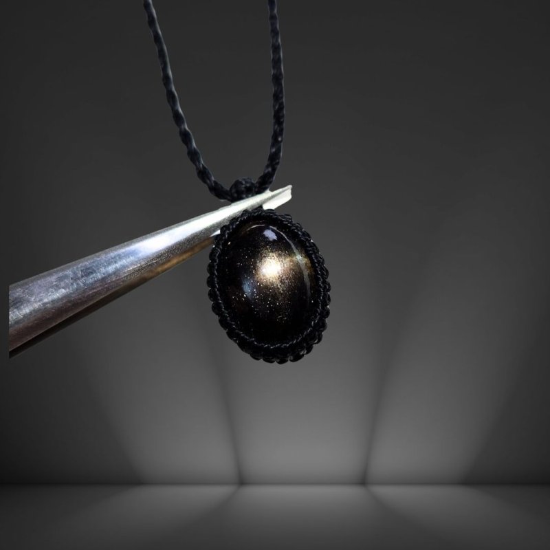 画像4: ☆04/06UP☆ブラックサンストーン：タンザニア産：ここまでギラギラ：ハイクオリティ：太陽の輝きサンストーン：星紡ぎの夢 (4)