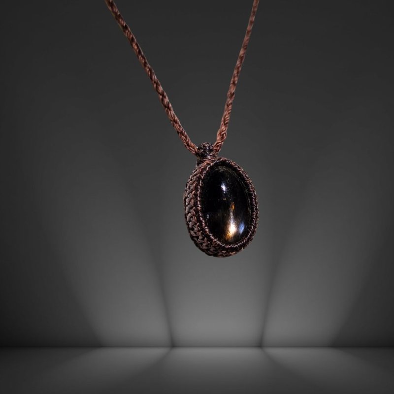 画像3: ☆04/06UP☆ブラックサンストーン:タンザニア産:ここまでギラギラ:ハイクオリティ:太陽の輝きサンストーン:星降る庭 (3)